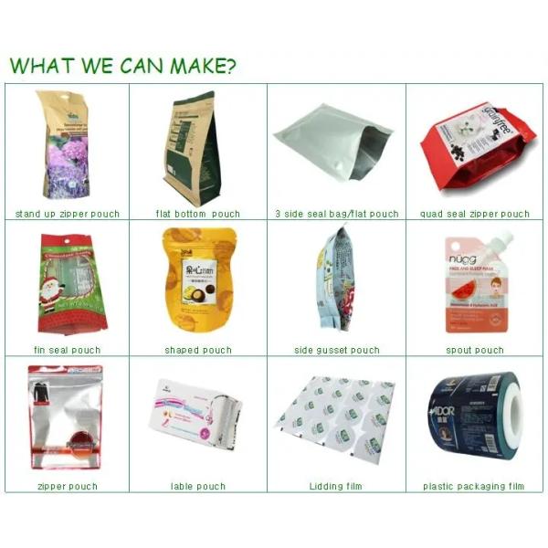 Stand Up Zipper Digital Printed 120um Aluminium Foil Pouches