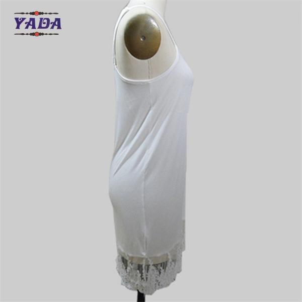 Ladies viscose spandex straps full slip t- shirt dress women plus size wholesale fashion dresses for underwear