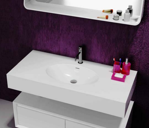 Wall Hung Bathroom Furniture Cabinet White Corner Bathroom Sink