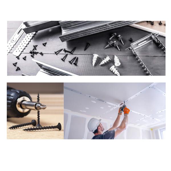 Cross Trumpet Head Double-threaded Drywall Screws With GB14210 Standard