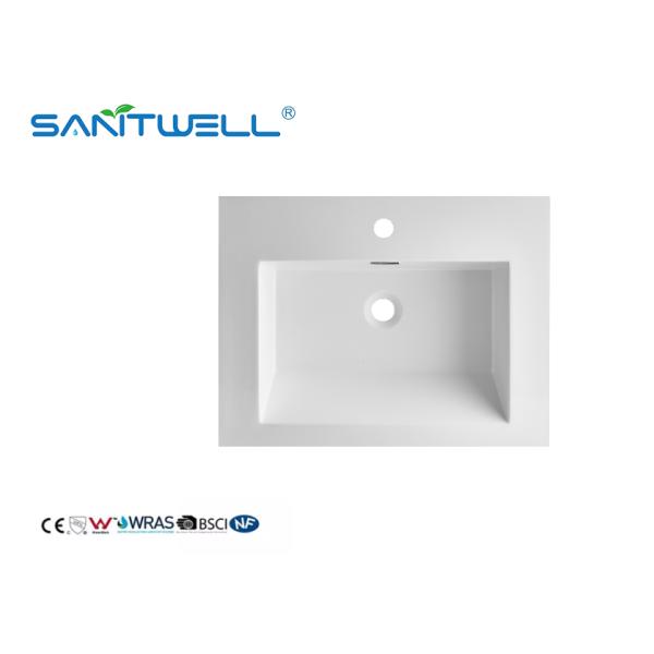 Acceptable Artificial Stone Basins Special ModelsSmall Size Glossy White Durable Stone Cabinet Basins For Bathroom Sink