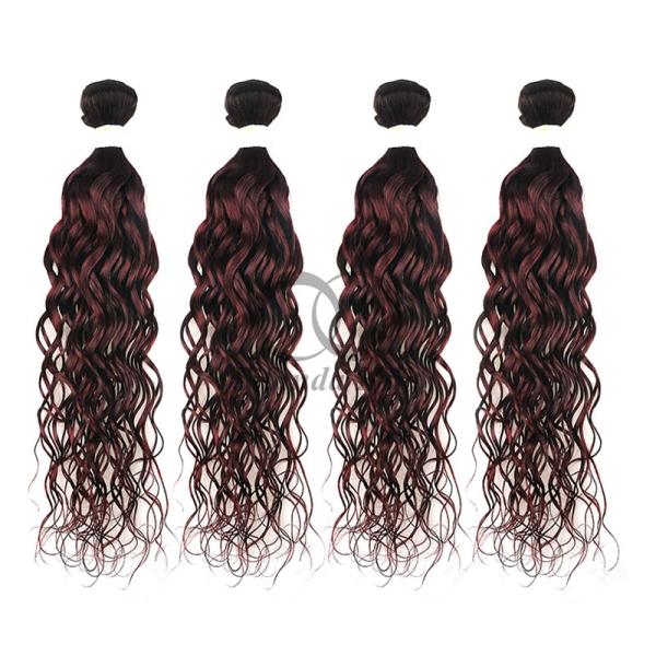 #T1B/99J Water Wave Remy Human Hair Bundles Sew In Weave Bundles Brazilian Bundle Deals