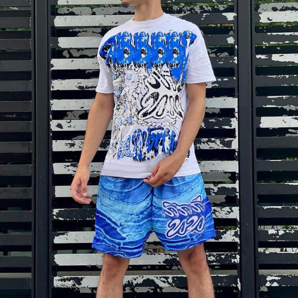 Customs Screen Printing Workout Shorts Set Sportswear Gym Tracksuit Breathable