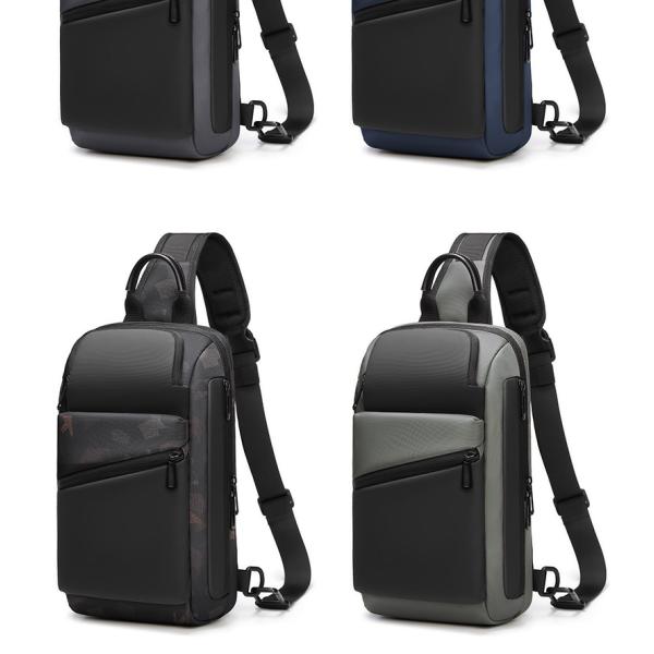 MingLu New Multifunction Crossbody Men Bags Style Shoulder Bag Men Sling Single Chest Bag for Outdoor