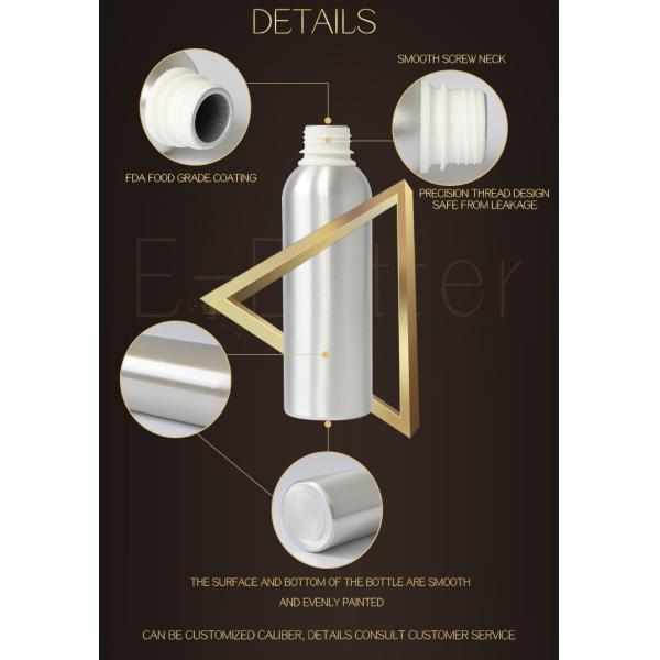 Food Grade Inner Coating Empty 120ml Aluminum Beverage Bottle