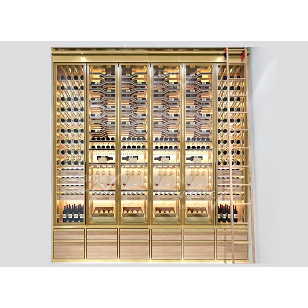 Commercial Cooling Metal Stainless Steel Wine Cabinet Display Racks