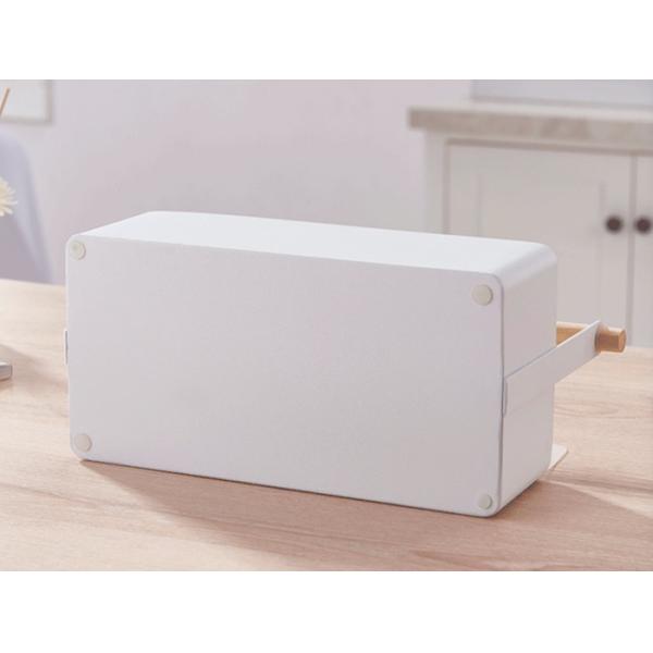 White Powder Coated 19cm Metal Houseware Iron cosmetic Storage Box