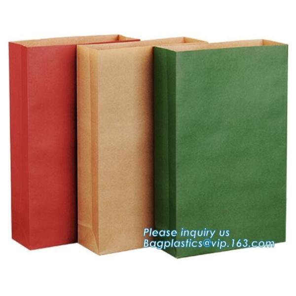 Food Grade Packaging Biodegradable Kraft Paper Rice Paper Bag,1kg 5kg food grade Rice package brown kraft paper packagin
