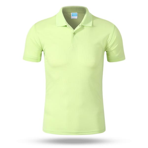 Custom Mercerized Cotton Lapel Embroidered Men's Polo Shirt In Solid Color