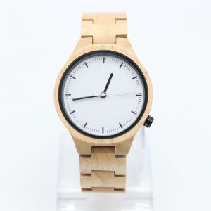 Buy cheap Quartz Maple Wooden Wrist Watch , Female Wooden Watches Light Yellow from wholesalers