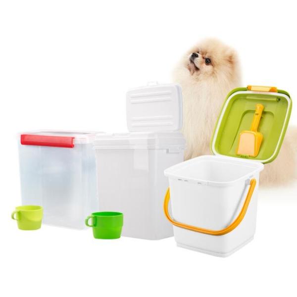 Food grade square Plastic Bucket 20 liter with lid, dog food plastic container, PP/PE Plastic dogs-food Bucket Pail Easi