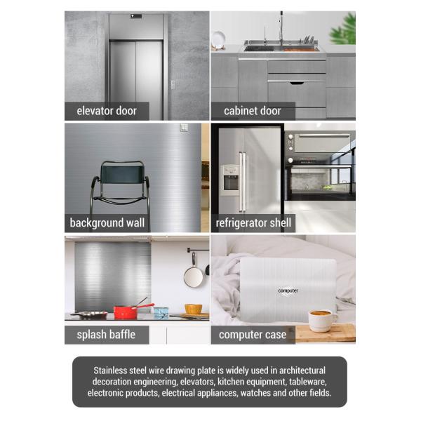 Silver Brushed Ss Decorative Sheets OEM 201 304 316 SGS Certificate