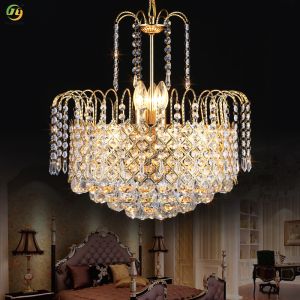 JYLIGHTING European Luxury Classical Crystal Chandelier Restaurant Lamp Round