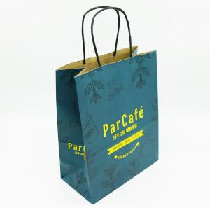 Quality Eco Printed Paper Bags With Handles , Custom Printed Paper Shopping Bags for sale