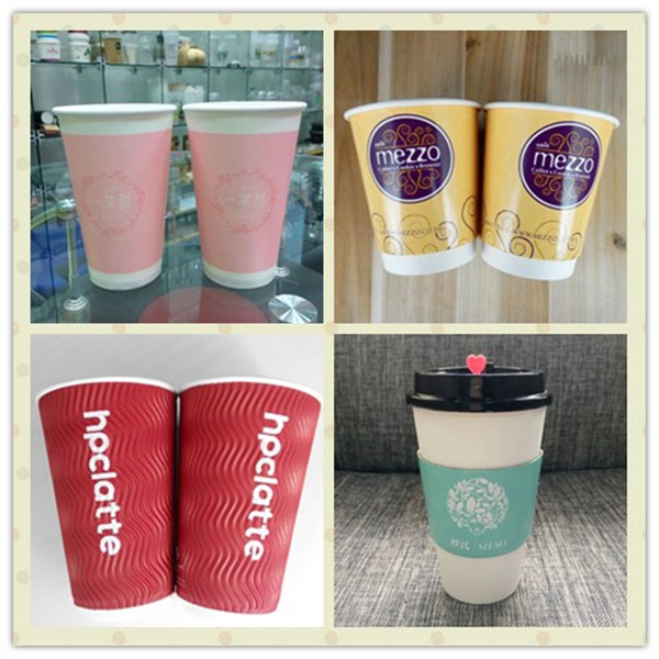 12oz Disposable Supplies Disposable Paper Cup Double Wall Paper Coffee Cup Stable