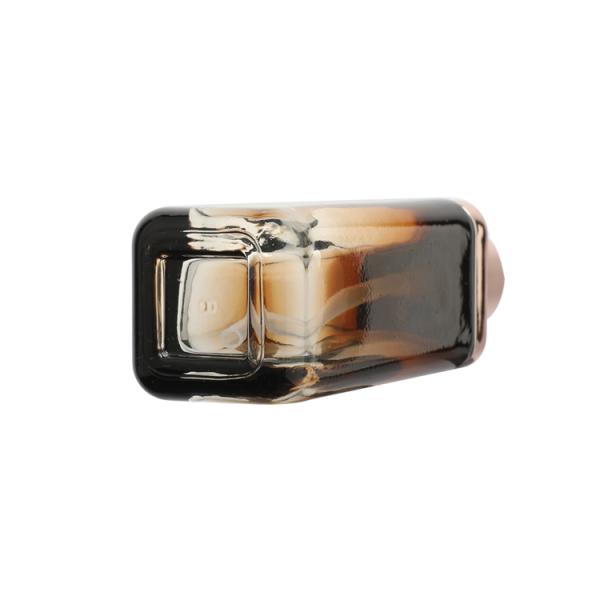 Empty Square 120ml Lotion Glass Bottles Spray Pump 4 Oz Amber Glass Bottles