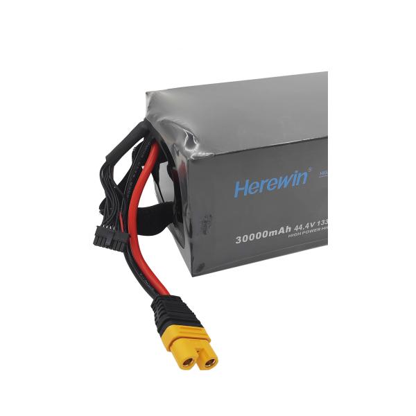 12S 44.4V 30Ah LiHv Herewin Agricultural Drone Battery 25C Soft Pack