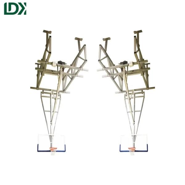 International Standard Thickness Padding Ceiling Suspended Retractable Basketball System For Professional Gymnasium Design