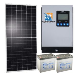 Quality 110VAC 8000Watt Hybrid Grid Solar System With Batteries Bank for sale