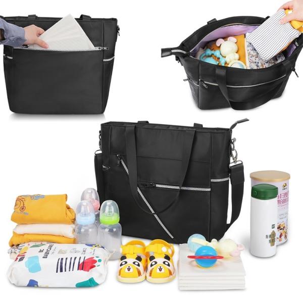 Nylon Baby Weekender Diaper Bag Backpack And Tote Insulated Large 11X5X11"