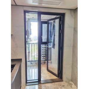 Quality EPDM Seal Aluminum Casement Doors Powder Coated 2mm Thickness for sale