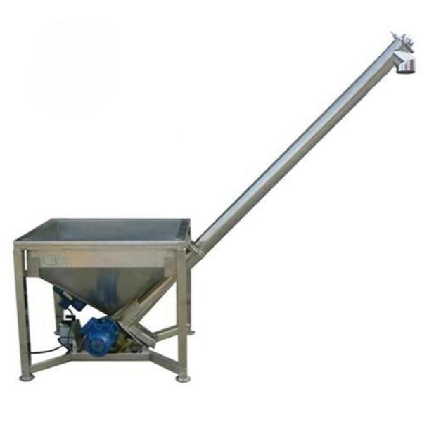 OEM Adjustable Height and Speed Stainless Steel Screw Auger Conveyor with Small Hopper