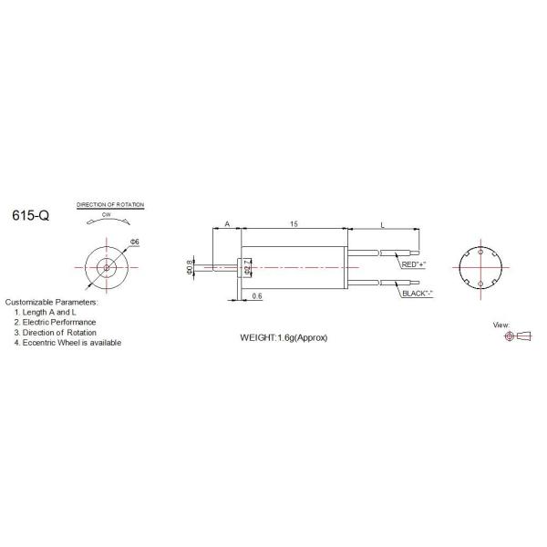 High Efficiency Mini DC Motor 3v 1.5v 6mm Diameter For Blood Pressure Pump