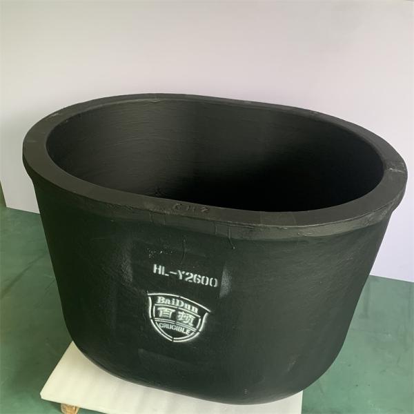 Silicon Carbide Graphite Oval Crucible Metal Melting Oxidation Chemical Resistance