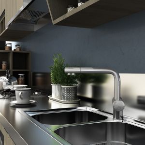 Quality Melamine Series Flat Pack Stainless Steel Modular Kitchen Cabinet for sale