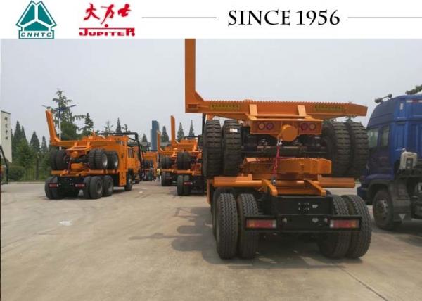Buy Durable Log Loader Trailer , Forestry Timber Trailers With Bogie Suspension at wholesale prices