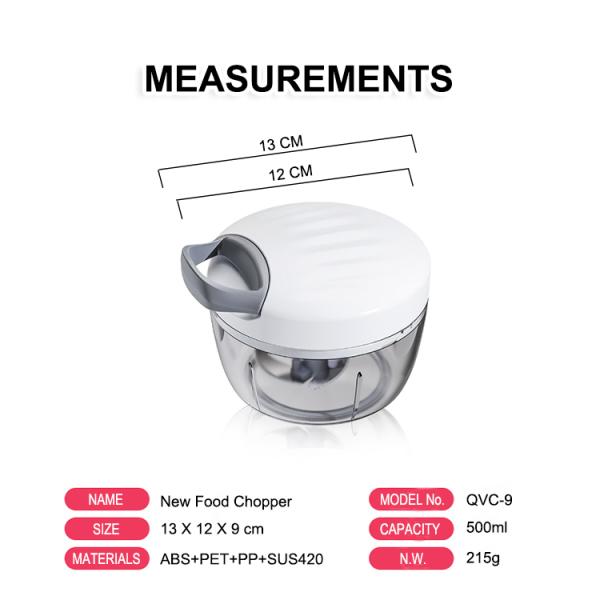 New Design Manual Plastic Smart Food Veggie Cutter Chopper Multifunctional