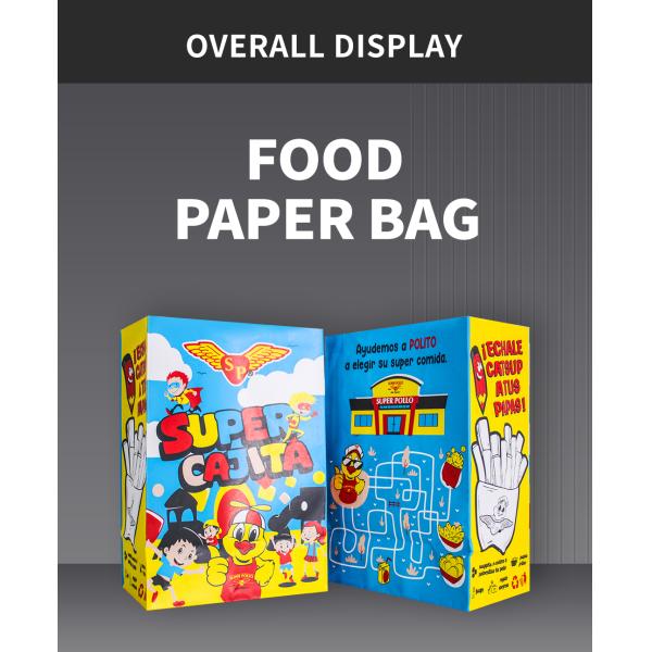 Moisture Proof Takeaway Paper Bag Custom Printing Logo