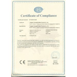 Qingtuo Metal Products (Qingdao)Co.,Ltd Certifications