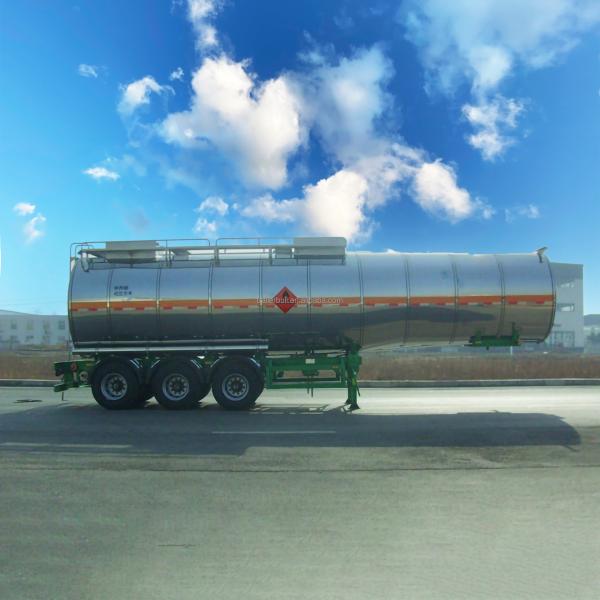 25T Tanker Truck Trailer Heavy Duty For Warm Palm Oil In Kenya