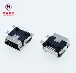 SS Shell B Type 5 Pin 30V DC Micro USB Socket Connector