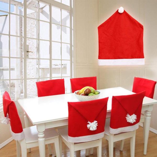 Santa Claus Hat Chair Covers 60*50cm Dinner Chair Back Covers