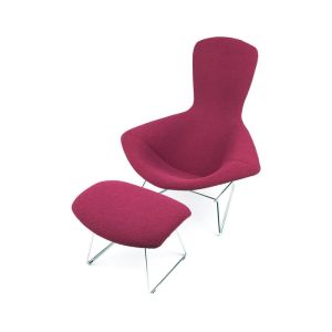 bertoia bird chair & ottoman by Harry Bertoia