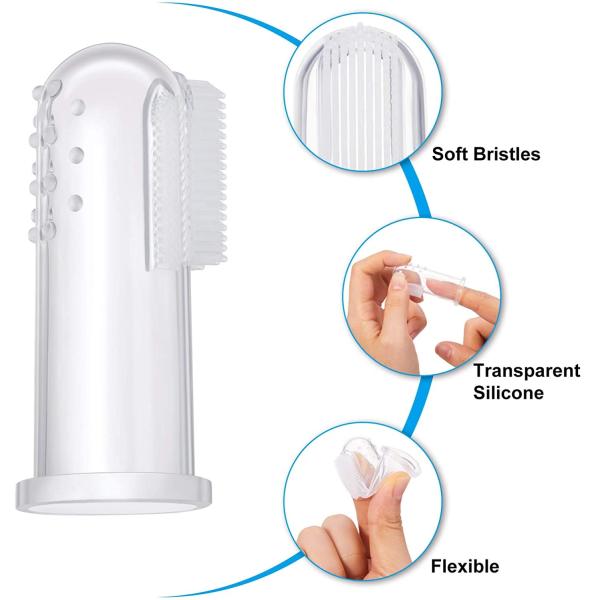 Bristle Silicone Dog Cleaning Tool Teeth Cleaning Dog Oral Care Finger Pet Toothbrush