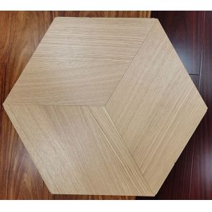 Quality Prime Grade Hexagon Natural Oak Parquet Flooring Straight Grain for sale