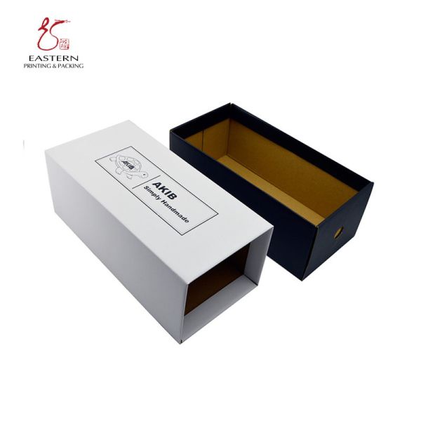 Custom Printed Corrugated Cardboard Shoe Box with Logo | Sigle Corrugated Cadbord Slide Shoe Box