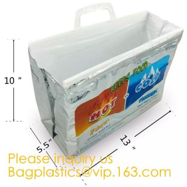 Aluminum Foil Food Use Disposable Cooler Bag Insulated Thermal Bag Organizer Storage Frozen Lunch Bag bagease bagplastic