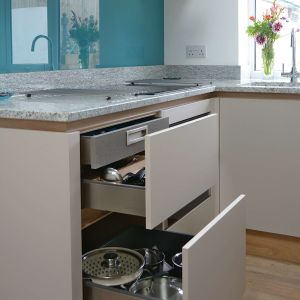 Modern Modular Pantry PVC Kitchen Cabinet For Villa Apartment