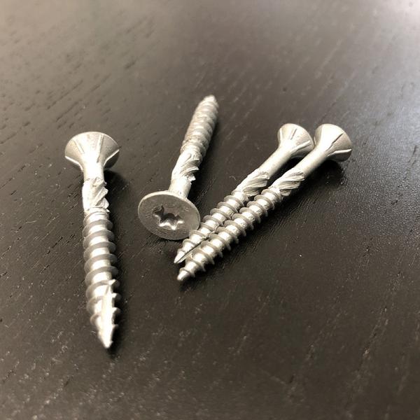 10G x 75mm Trox Drive Countersunk Head With Ribs Type 17 Slash Chipboard Screws