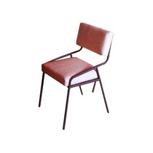 Quality Metal Leather Coffee 43*43*79CM Restaurant Dining Chair for sale