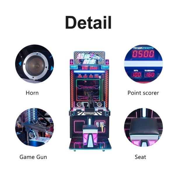 Arcade Game Center Indoor Playground Amusement Equipment Gun Shooter Simulator