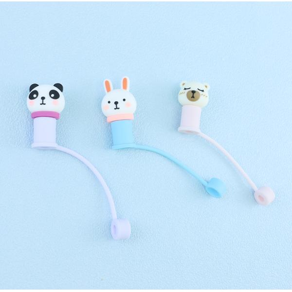 Non-toxic Different Material Size Straw / Sippy Topper charms silicone straw cover