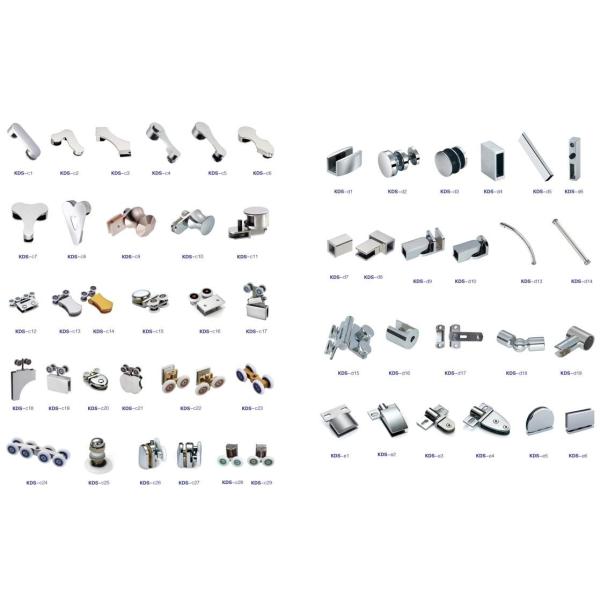 Customized Frameless Swing Shower Screens Hinge Stainless Steel Marterials for Apartment / Home