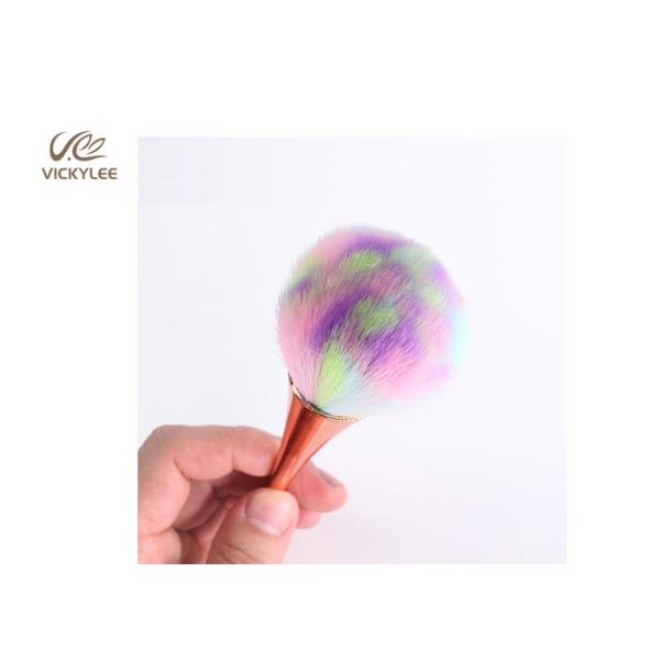Silky Artificial Fiber colored 6.1 inch Facial Makeup Brushes