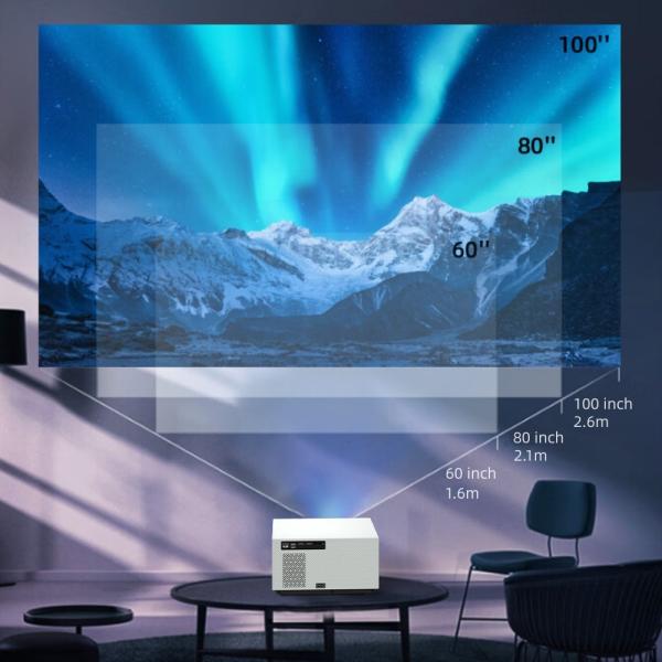 S2 750 ANSI Lumens Projector 1080P 4K Projector Android 11.0 Dust Free Fully Sealed