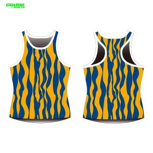 Quality Fast Dry 100gsm Summer Athletic Teamwear Sleeveness Cool Running Singlet for sale